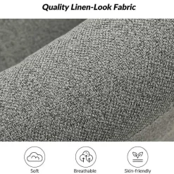 Clearance Kirklands Home Upholstered Vasser Slipcover Swivel Chair Gray