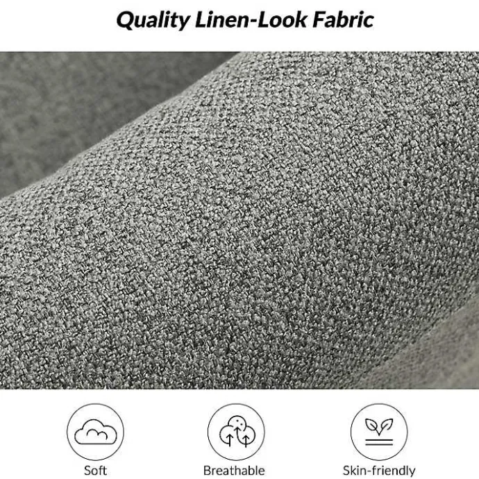 Clearance Kirklands Home Upholstered Vasser Slipcover Swivel Chair Gray