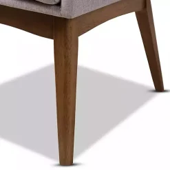 Outlet Kirklands Home Upholstered Walnut Dining Chairs, Set of 2 Gray