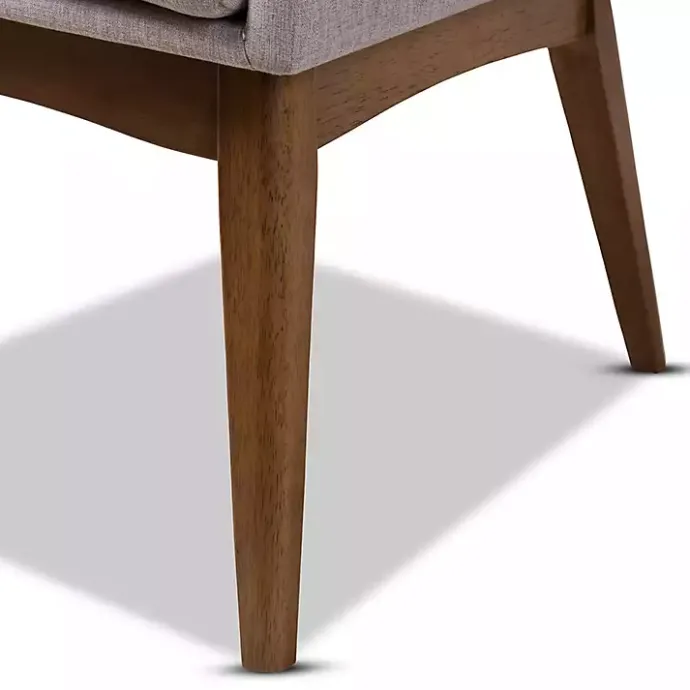 Outlet Kirklands Home Upholstered Walnut Dining Chairs, Set of 2 Gray