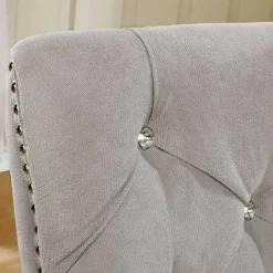 Kirklands Home Upholstered Wingback Dining Chairs, Set of 2 Gray