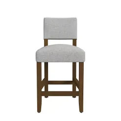 Hot Kirklands Home Upholstered Wood Counter Stool Gray