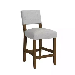 Hot Kirklands Home Upholstered Wood Counter Stool Gray