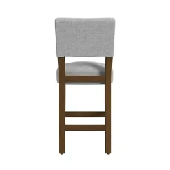Hot Kirklands Home Upholstered Wood Counter Stool Gray
