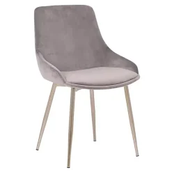 New Kirklands Home Velvet Heidi Dining Chair Gray