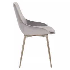 New Kirklands Home Velvet Heidi Dining Chair Gray