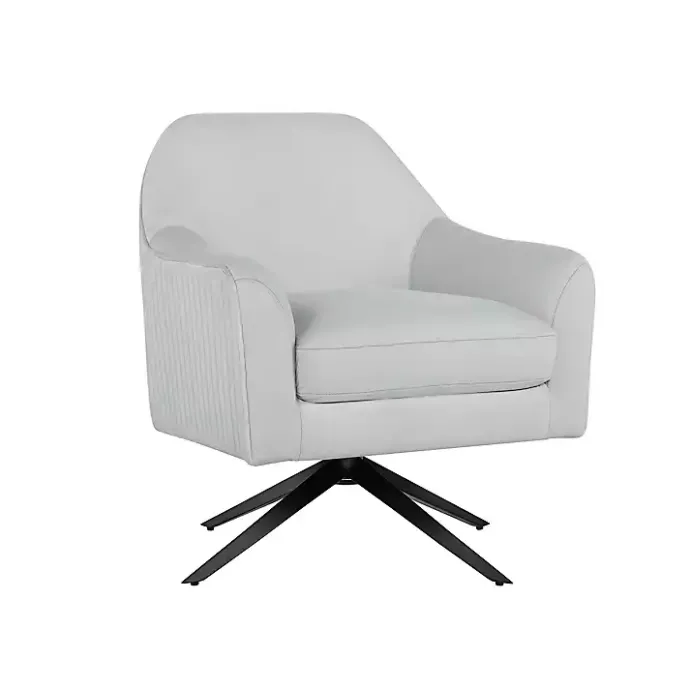 Hot Kirklands Home Velvet Swivel Accent Chair Gray
