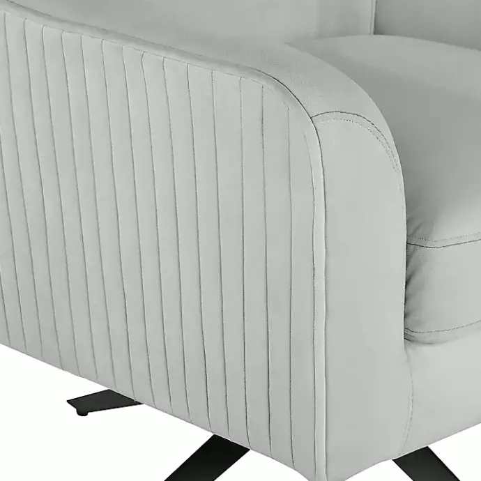 Hot Kirklands Home Velvet Swivel Accent Chair Gray