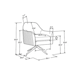 Hot Kirklands Home Velvet Swivel Accent Chair Gray