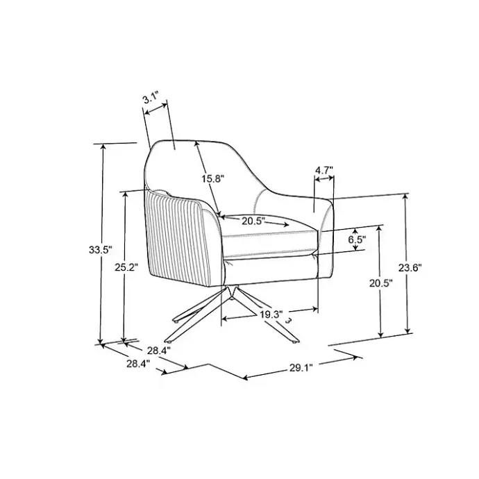 Hot Kirklands Home Velvet Swivel Accent Chair Gray