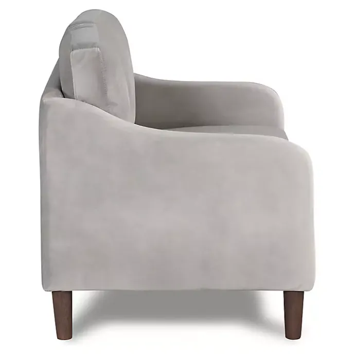 Hot Kirklands Home Velvet Upholstered Modern Loveseat Gray