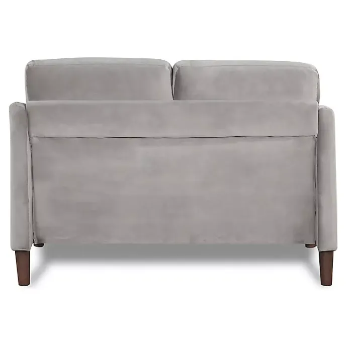 Hot Kirklands Home Velvet Upholstered Modern Loveseat Gray