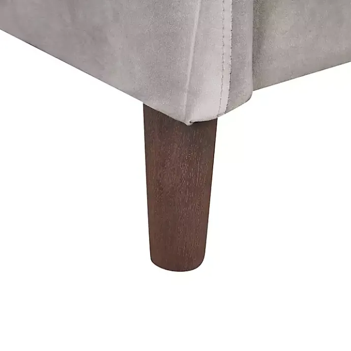 Hot Kirklands Home Velvet Upholstered Modern Loveseat Gray