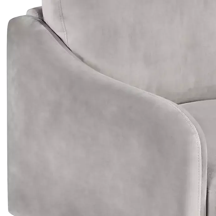 Hot Kirklands Home Velvet Upholstered Modern Loveseat Gray