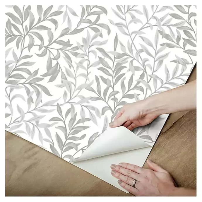 Outlet Kirklands Home Vines Peel & Stick Wallpaper Gray
