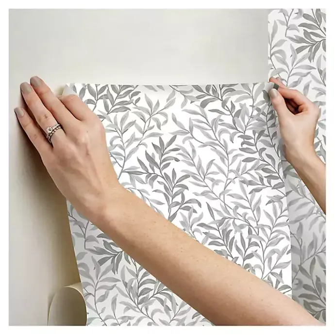 Outlet Kirklands Home Vines Peel & Stick Wallpaper Gray