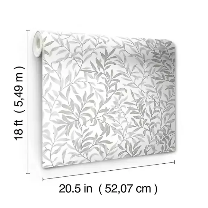 Outlet Kirklands Home Vines Peel & Stick Wallpaper Gray