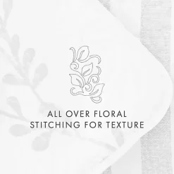 New Kirklands Home Gray Vines Reversible 3-pc. King Quilt Set