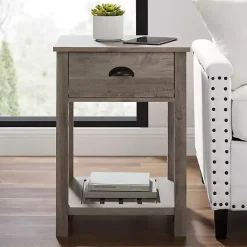 Online Kirklands Home Wash Country Accent Table Gray