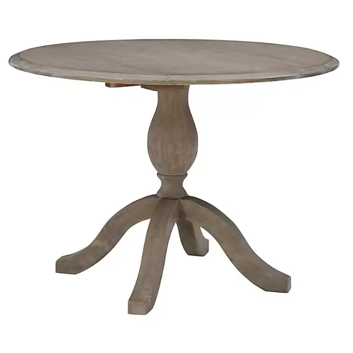 Kirklands Home Gray Wash Drop Leaf Dining Table