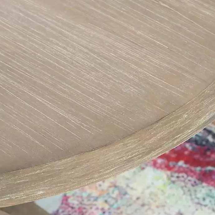 Kirklands Home Gray Wash Drop Leaf Dining Table