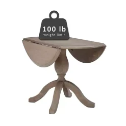 Kirklands Home Gray Wash Drop Leaf Dining Table