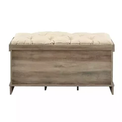 Online Kirklands Home Gray Wash Entryway Bench and Storage Bins Tan