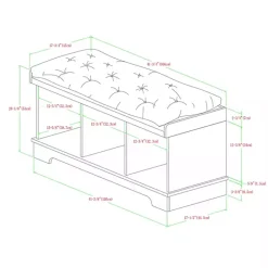 Online Kirklands Home Gray Wash Entryway Bench and Storage Bins Tan