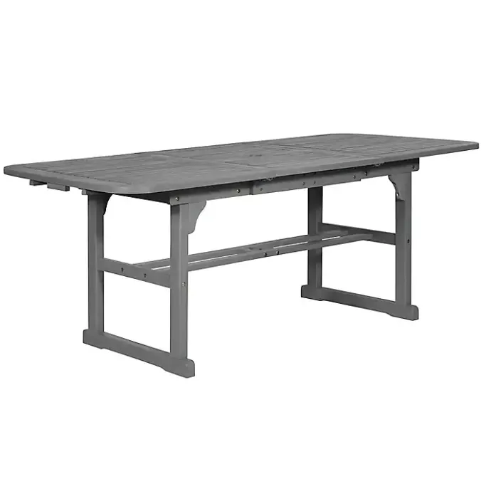 Discount Kirklands Home Wash Extendable Outdoor Dining Table Gray