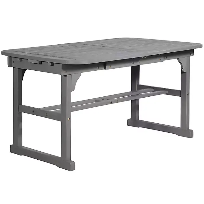 Discount Kirklands Home Wash Extendable Outdoor Dining Table Gray
