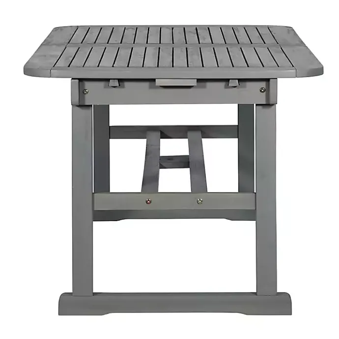 Discount Kirklands Home Wash Extendable Outdoor Dining Table Gray
