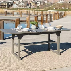 Discount Kirklands Home Wash Extendable Outdoor Dining Table Gray
