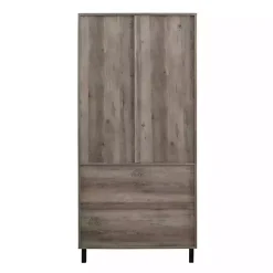 Outlet Kirklands Home Wash Glass Door Storage Hutch Gray