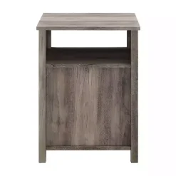 Best Kirklands Home Wash Grooved Door Side Table Gray