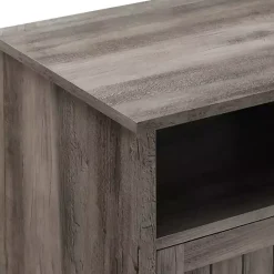 Best Kirklands Home Wash Grooved Door Side Table Gray