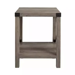 Best Kirklands Home Wash Industrial X-Frame Accent Table Gray