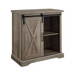 Sale Kirklands Home Wash Sliding Barn Door Cabinet Gray