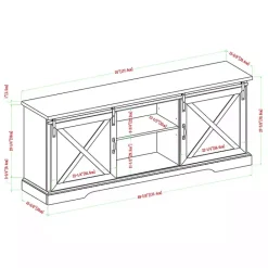 Best Kirklands Home Wash Sliding Barn Door TV Stand Gray