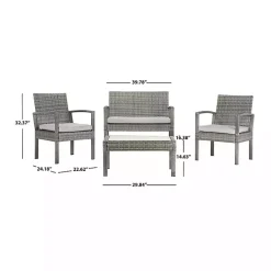 Sale Kirklands Home Wicker Frame 4-pc. Outdoor Living Set Gray