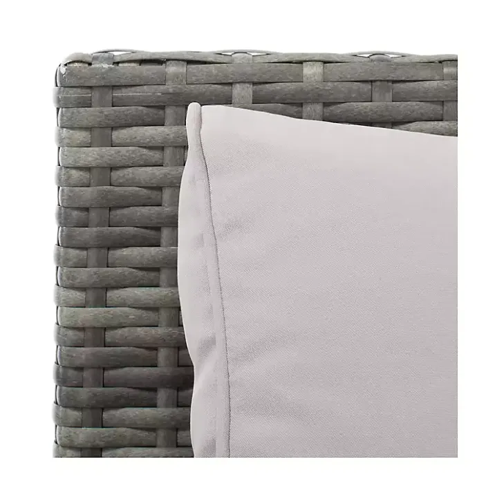 New Kirklands Home Wicker 4-pc. Deluxe Outdoor Living Set Gray