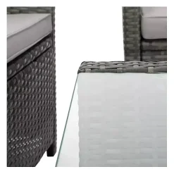 New Kirklands Home Wicker 4-pc. Deluxe Outdoor Living Set Gray