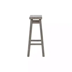 Sale Kirklands Home Wire Brush Saddle Bar Stools, Set of 2 Gray