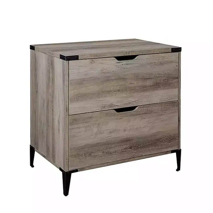 Best Kirklands Home Wood and Iron Accent Filing Cabinet Gray