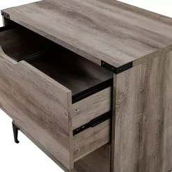 Best Kirklands Home Wood and Iron Accent Filing Cabinet Gray