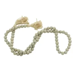 Sale Kirklands Home Wood Beads Cream Tassel Garland Gray