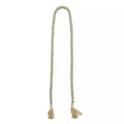 Sale Kirklands Home Wood Beads Cream Tassel Garland Gray