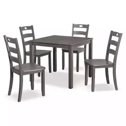 New Kirklands Home Wood Brooke 5-pc. Dining Furniture Set Gray