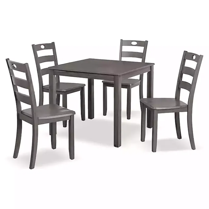 New Kirklands Home Wood Brooke 5-pc. Dining Furniture Set Gray