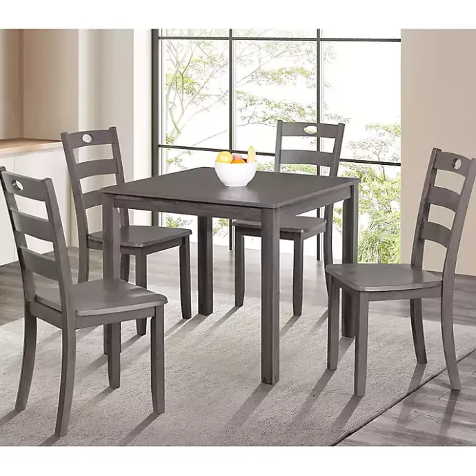 New Kirklands Home Wood Brooke 5-pc. Dining Furniture Set Gray