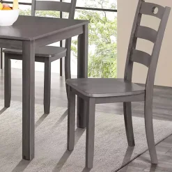 New Kirklands Home Wood Brooke 5-pc. Dining Furniture Set Gray